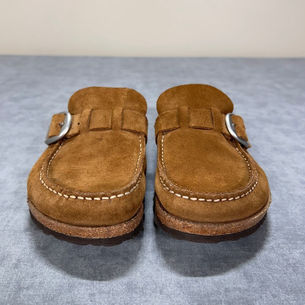Birkenstock Buckley Suede Leather Clogs Mules Mocha Brown EU 41 Womens 10 - Picture 7 of 8